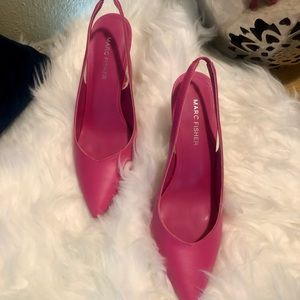 Marc Fisher Fuschia Pink Modern block heel pumps, Sz 8 1/2